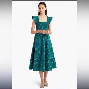 Hill House Ellie Nap Dress Emerald Space Floral